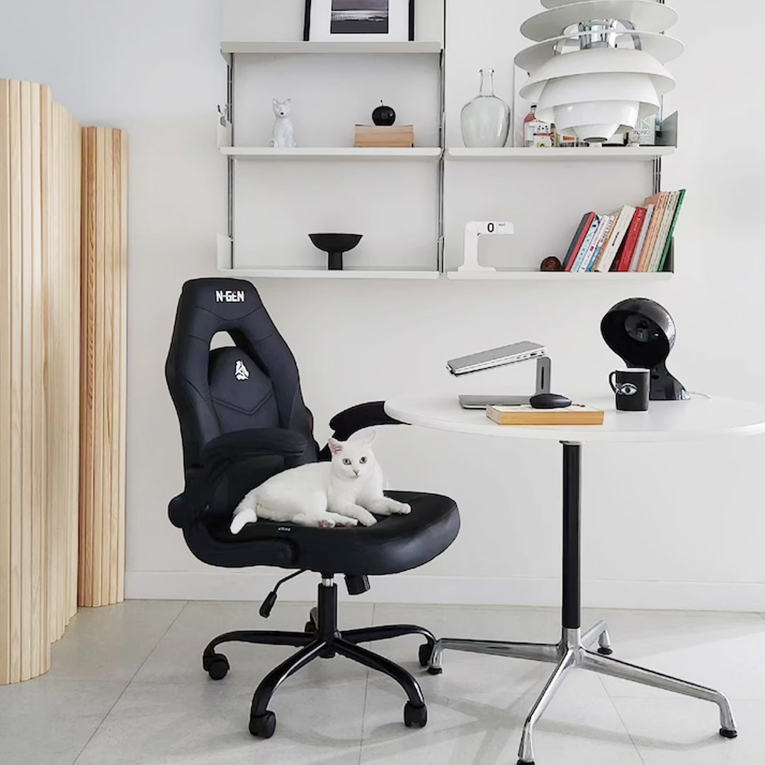 APEX ゲーミングチェア デスクチェア 跳ね上げアーム ミドルバック