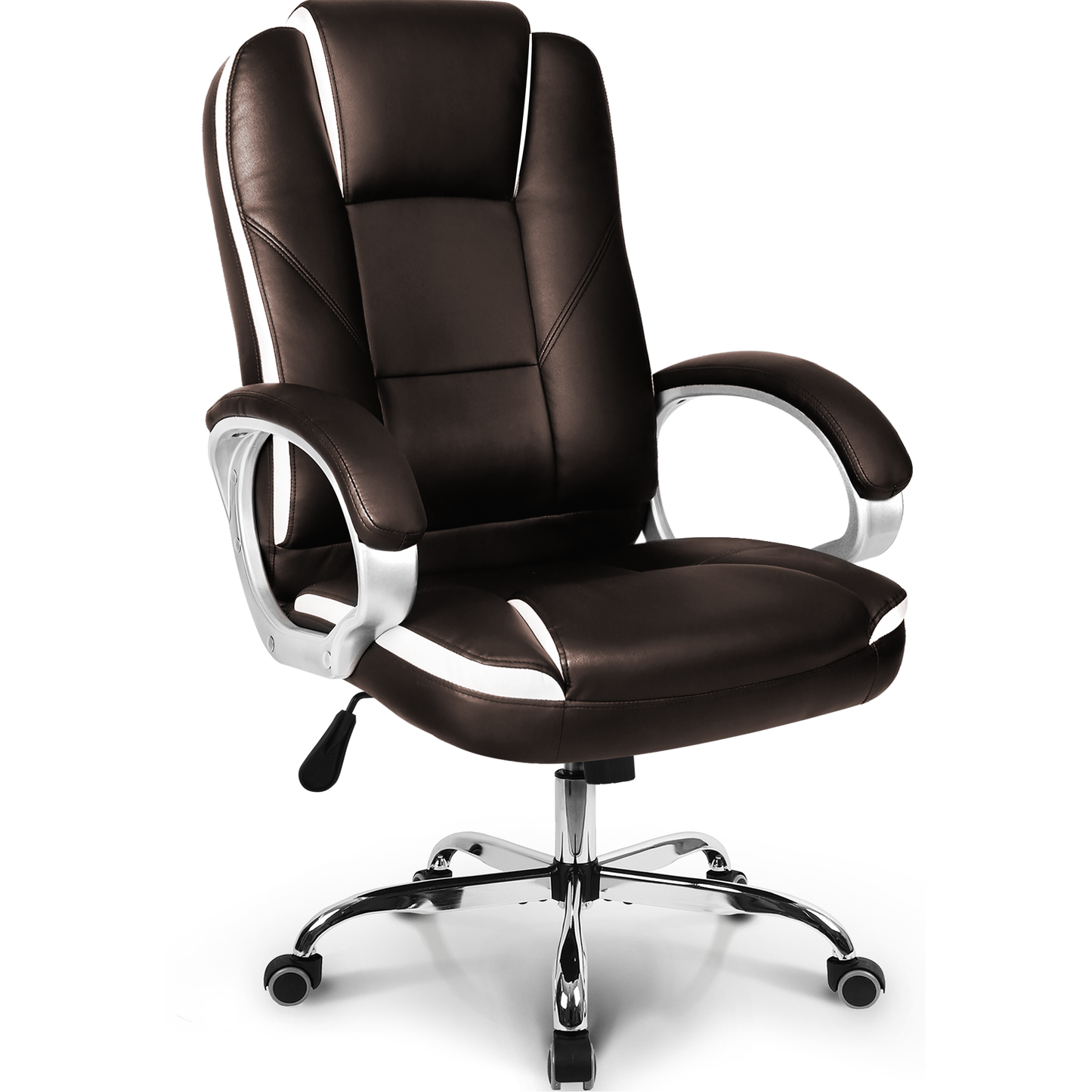 BLC 社長椅子 高級 PUレザー ワークチェア 事務椅子 オフィスチェア ゲーミングチェア 人間工学 PCチェア 高さ調整 ス ハイバックチェア  ブラウン